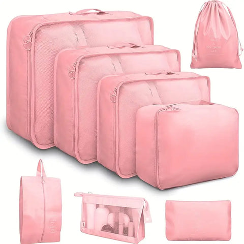 8 pcs Packing Cubes Set, Travel Luggage Organizer